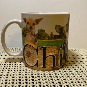 Chihuahua ceramic mug with raised texture
